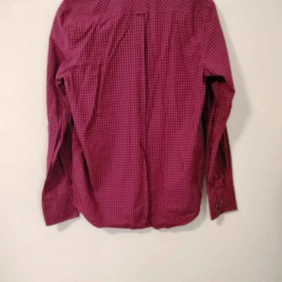 Ben Sherman Mens Button Front Shirt Medium Blue Red Original Gingham 100% Cotton - Picture 2 of 6